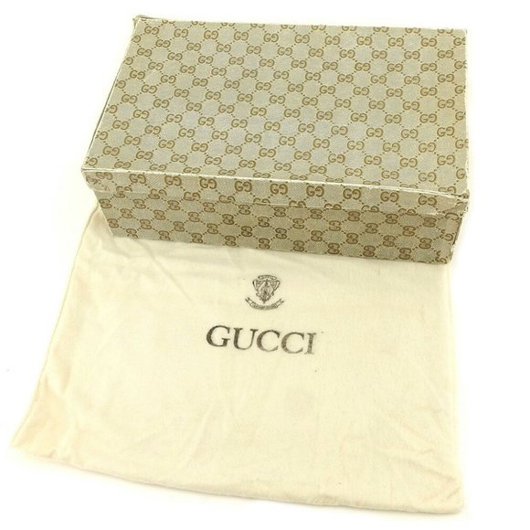 GUCCI Clutch Bag Double G Leather Auth USED T7728 - Picture 3 of 6